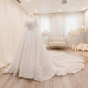 Elegant White Wedding Gown